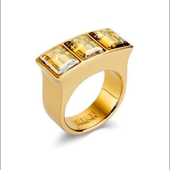 Atelier Swarovski Gold Fluid Ring